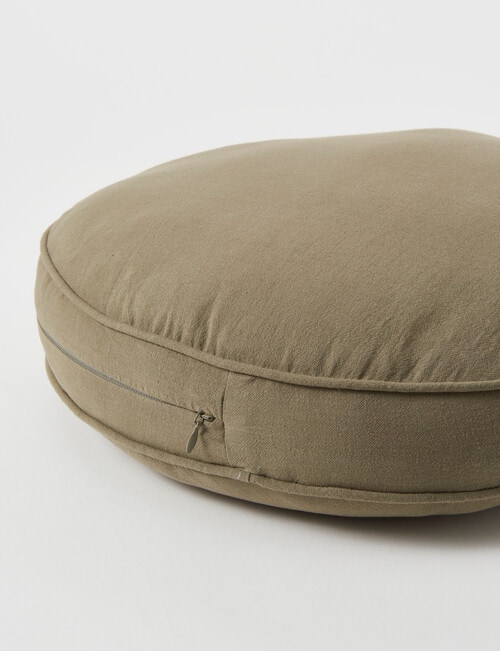 Haven Stone Wash Cushion, Olive product photo View 03 L