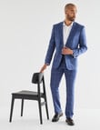 Laidlaw + Leeds Tailored Linen Blend Check Jacket, Blue product photo View 03 S