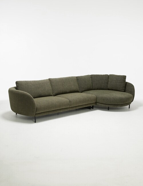 LUCA Furniture Milan Fabric 2 Seater Sofa with Right Hand Corner product photo View 02 L