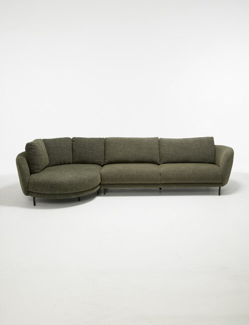 LUCA Furniture Milan Fabric 2 Seater Sofa with Left Hand Corner product photo View 02 L