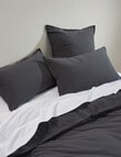 Haven Stone Wash Euro Pillowcase, Coal product photo