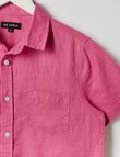 No Issue Linen Short Sleeve Shirt, Raspberry product photo View 04 S