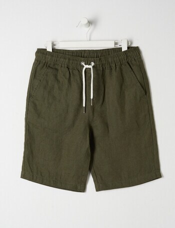 No Issue Linen Short, Olive product photo