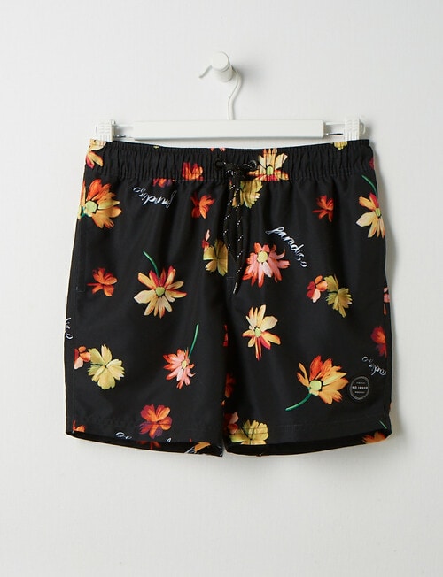 No Issue Flower Volley Short, Black product photo