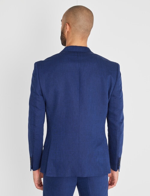 Laidlaw + Leeds Tailored Linen Blend Jacket, Navy product photo View 02 L
