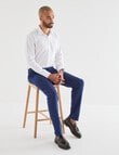 Laidlaw + Leeds Tailored Linen Blend Pant, Navy product photo View 03 S