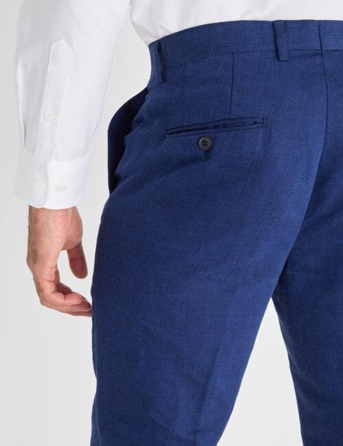 Laidlaw + Leeds Tailored Linen Blend Pant, Navy product photo View 04 L