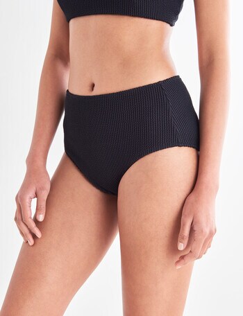 Zest Swimwear Crinkle Swim Bottom, Black product photo