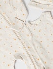 Little Bundle Stars and Moon All-Over Star Print Set, 3-Piece, Oat Marle product photo View 02 S