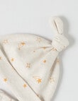 Little Bundle Stars and Moon All-Over Star Print Set, 3-Piece, Oat Marle product photo View 03 S