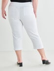 Studio Curve Bengaline Crop Pant, White product photo View 02 S