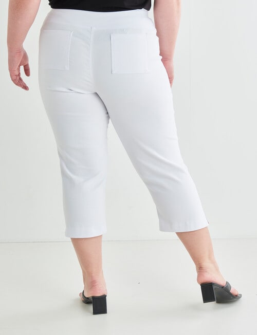 Studio Curve Bengaline Crop Pant, White product photo View 02 L