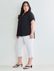 Studio Curve Bengaline Crop Pant, White product photo View 03 S