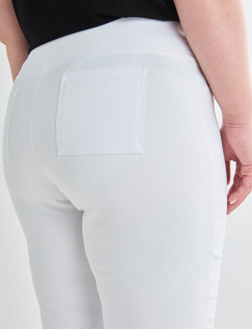Studio Curve Bengaline Crop Pant, White product photo View 04 L