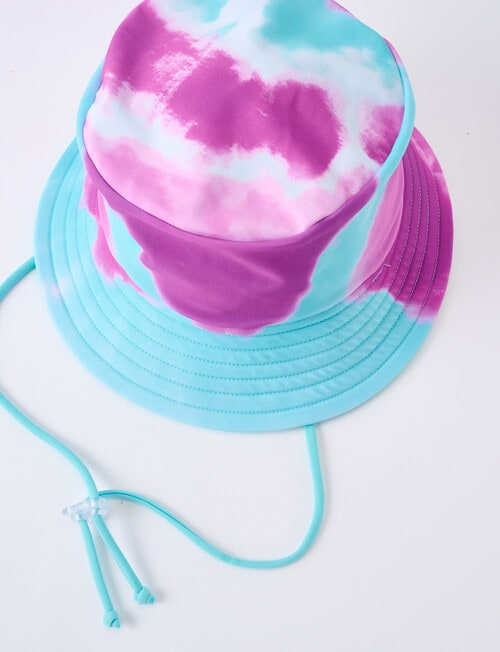 Wavetribe Dyed Swim Hat, Blue & Violet product photo View 03 L