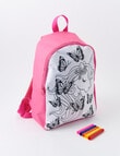 Mac & Ellie Colour Me Unicorn Backpack, Pink product photo