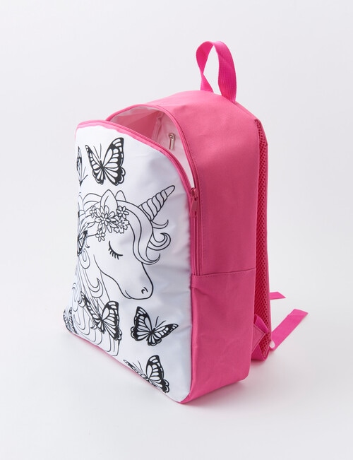 Mac & Ellie Colour Me Unicorn Backpack, Pink product photo View 05 L