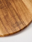 Davis & Waddell Acacia & Brass Serving Board, 32cm product photo View 04 S