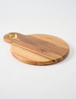 Davis & Waddell Acacia & Brass Serving Board, 32cm product photo View 05 S