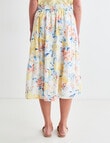 Zest Floral Linen Tiered Skirt, Sorbet product photo View 02 S