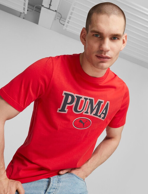 Puma Squad Tee, Red product photo View 03 L