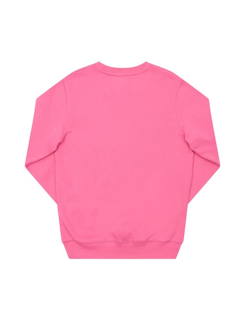 Champion Kids Graphic Crew Sweatshirt, Pink Kiss product photo View 02 L