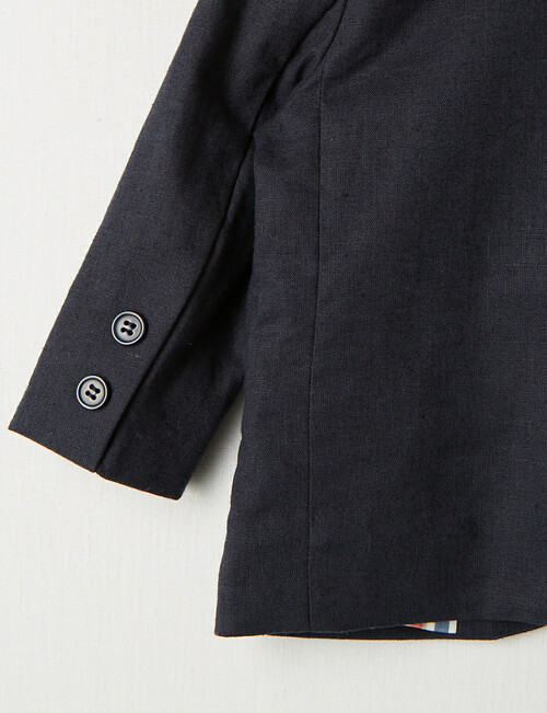 Teeny Weeny Linen Blend Jacket, Navy product photo View 02 L