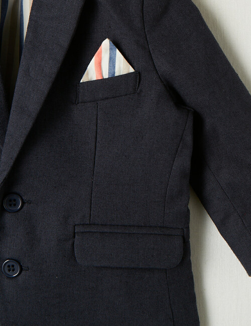 Teeny Weeny Linen Blend Jacket, Navy product photo View 04 L