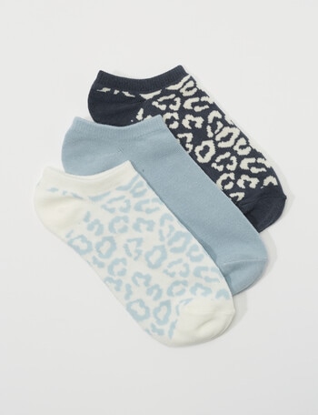 Lyric Anklet Sock, 3-Pack, Leopard product photo
