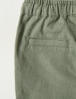 Teeny Weeny Linen Blend Pull On Pants, Olive product photo View 02 S
