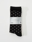 Lyric Crew Sock, 5-Pack, Heart product photo View 02 S