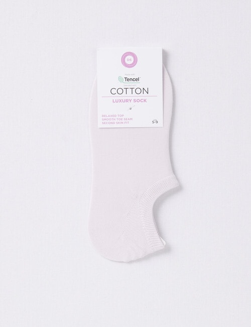 DS Socks Cotton Tencel Liner, Grey Lilac product photo View 02 L