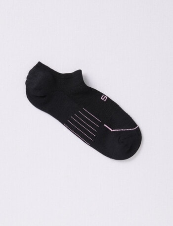DS Socks Coolmax Cotton Cushion Sole Sport Liner, Black product photo