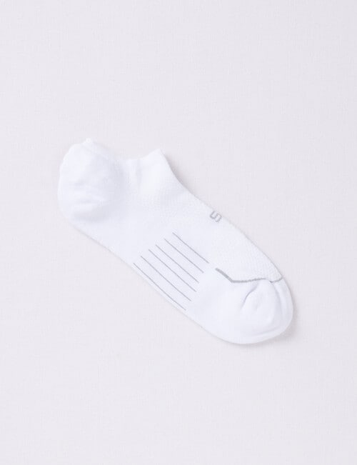 DS Socks Coolmax Cotton Cushion Sole Sport Liner, White product photo