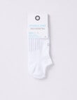 DS Socks Coolmax Cotton Cushion Sole Sport Liner, White product photo View 02 S