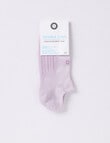 DS Socks Coolmax Cotton Cushion Sole Sport Liner, Grey Lilac product photo View 02 S