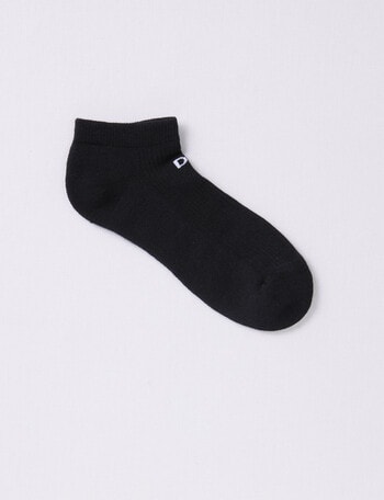 DS Socks Coolmax Cotton Cushion Sole Sport Anklet, Black product photo