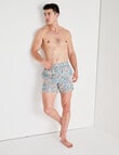 Gasoline Abstract Floral Swimshort, Sage product photo View 03 S