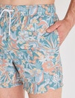 Gasoline Abstract Floral Swimshort, Sage product photo View 04 S