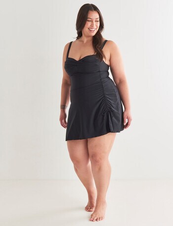 Zest Resort Curve Molly Swimsuit Dress, Black product photo