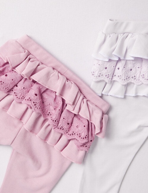 Little Bundle Pretty In Pink Pant Set, 2-Piece, Pink product photo View 02 L