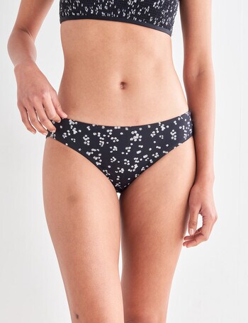 Zest Swimwear Ditsy Bikini Bottom, Black product photo