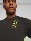 Puma Fit Triblend Ultrabreathe Tee, Black & Yellow product photo View 05 S