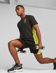 Puma Fit Triblend Ultrabreathe Tee, Black & Yellow product photo View 07 S