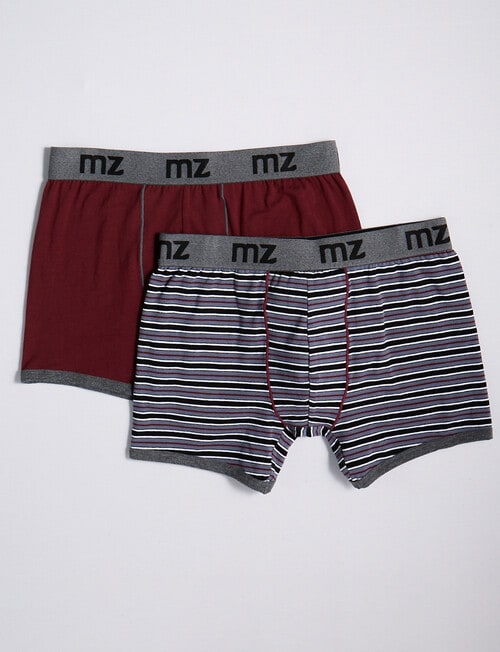 Mazzoni Fine Stripe Trunk, 2-Pack, Burgundy & Grey product photo