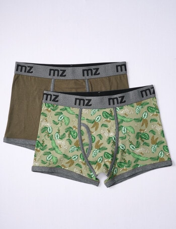 Mazzoni Leaf Print Open Front Trunk, 2-Pack, Jungle & Khaki product photo