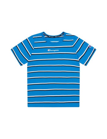 Champion Stripe Short Sleeve Script Tee, Gale Force product photo