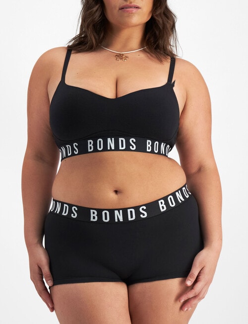 Bonds Icons Wirefree Bra, Black, 6-20 product photo View 04 L