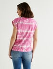 Zest Organic Cotton Tie Dye Short Sleeve Tee, Pink product photo View 02 S