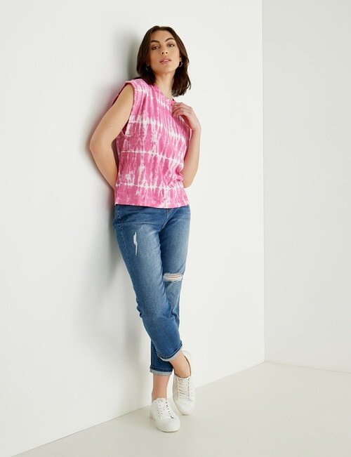 Zest Organic Cotton Tie Dye Short Sleeve Tee, Pink product photo View 03 L